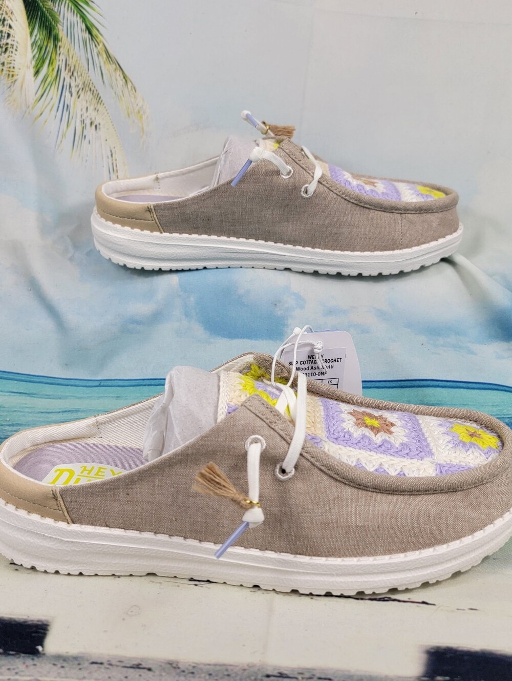 Hey Dude Wendy Crochet Cottage Mule Womens 9 - Picture 2 of 9